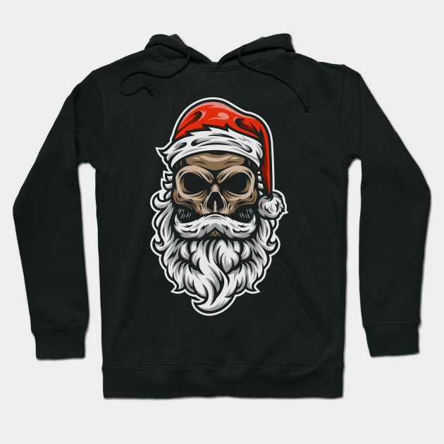 Evil Skull Santa Claus Hoodie by jakechays